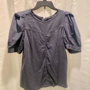 Universal Thread Women's Black Puff Sleeve Blouse